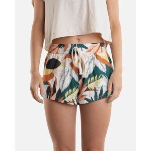 Jetty Brand  Shorts Womens Medium Multicolor Tropical Print Pockets Drawstring‎